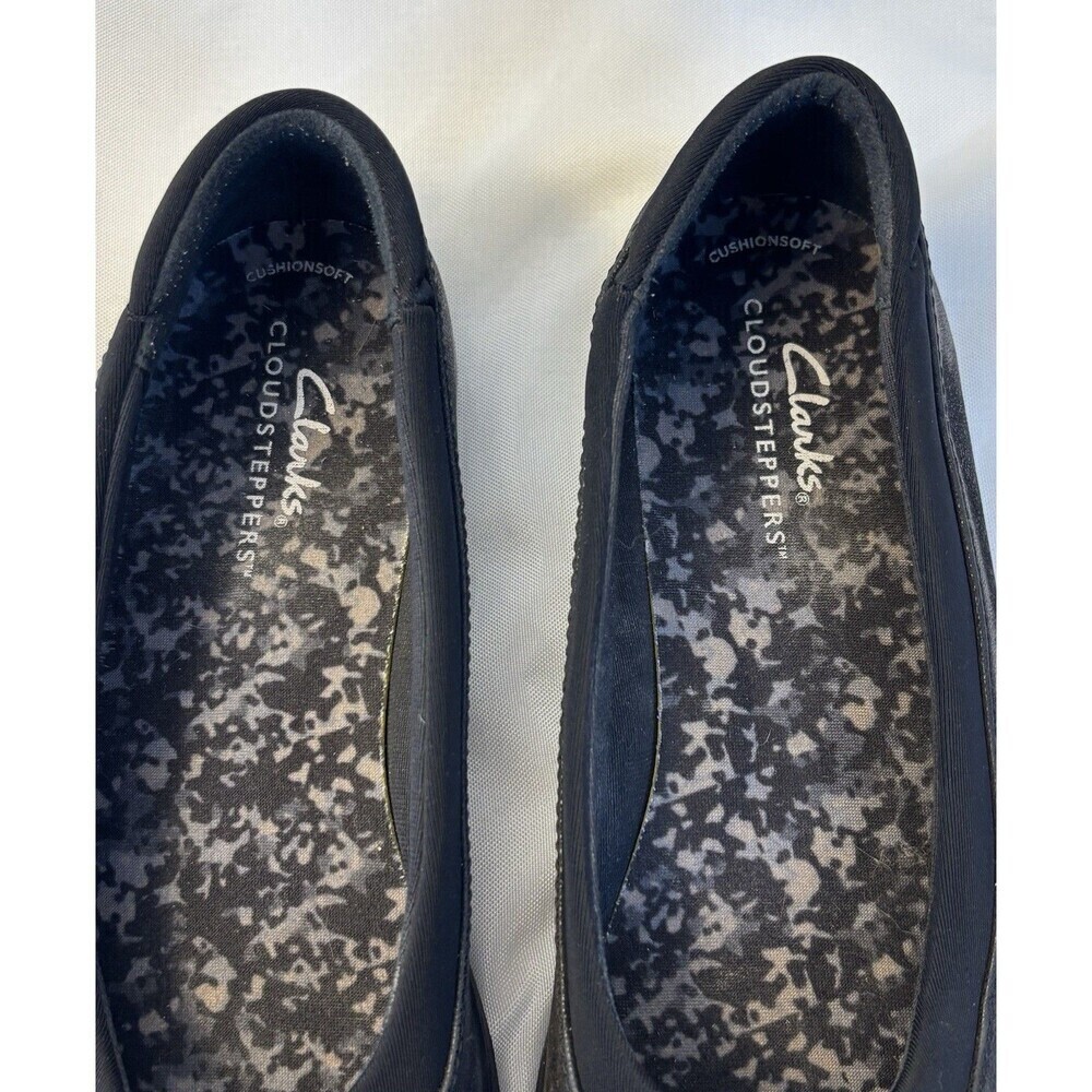 CLARKS Cloudsteppers Breeze Ayla Round Toe Slip On Flats Women 6.5 Cushioned - Picture 3 of 10